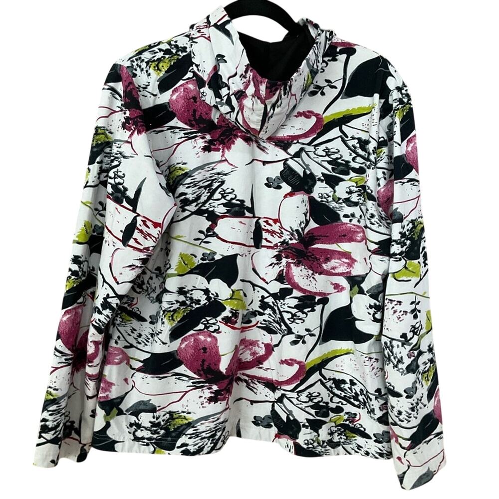 Parsley & Sage Pink and White Floral Womens Hoodie EUC Size Large - Picture 3 of 7